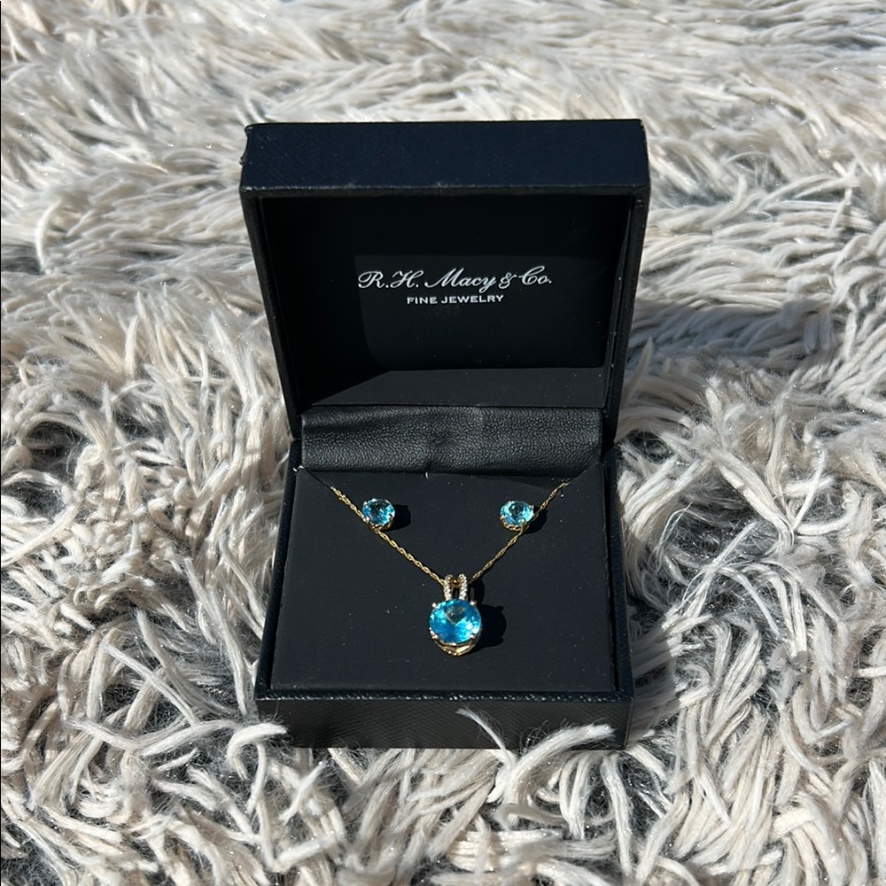 Elegant Blue Jewelry Set From Macys